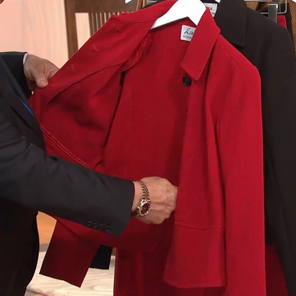 Linea By Louis Dell'Olio Button Up Long Sleeve Jacket, NWT 26W Brick Red A257280 - Picture 8 of 12